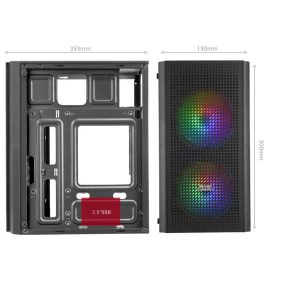 CAJA ORDENADOR MARS GAMING MC300 NEGRO Cajas