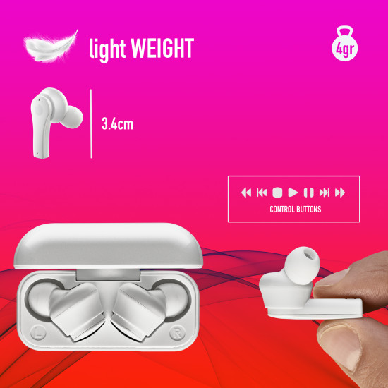 AURICULARES INALAMBRICOS NGS ARTICA BLOOM WHITE Auriculares