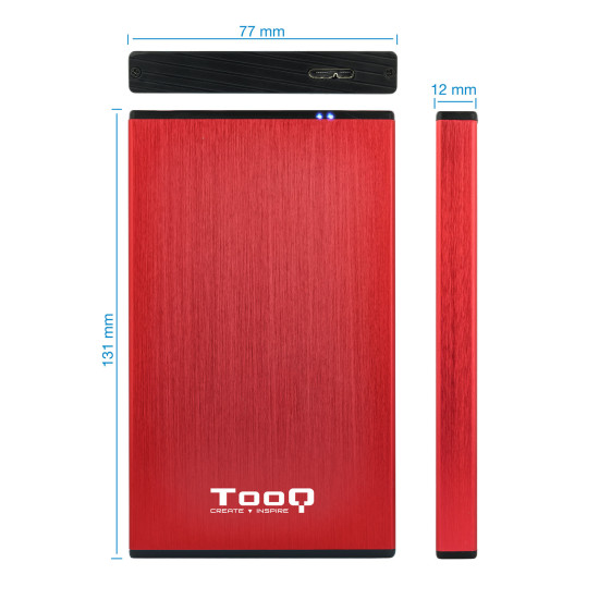CAJA EXTERNA TOOQ TQE - 2527R HDD 2.5 PULGADAS Cajas externas CAJA EXTERNA TOOQ TQE - 2527R HDD 2.5 PULGADAS Cajas externas