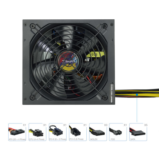FUENTE ALIMENTACION TOOQ TQAPOLO - 650SP ATX 650W Fuentes de alimentación FUENTE ALIMENTACION TOOQ TQAPOLO - 650SP ATX 650W Fuentes de alimentación
