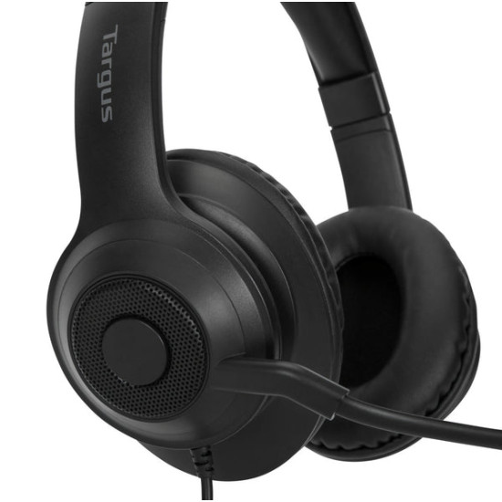 AURICULARES STEREO TARGUS ALAMBRICO NEGRO USB Auriculares AURICULARES STEREO TARGUS ALAMBRICO NEGRO USB Auriculares