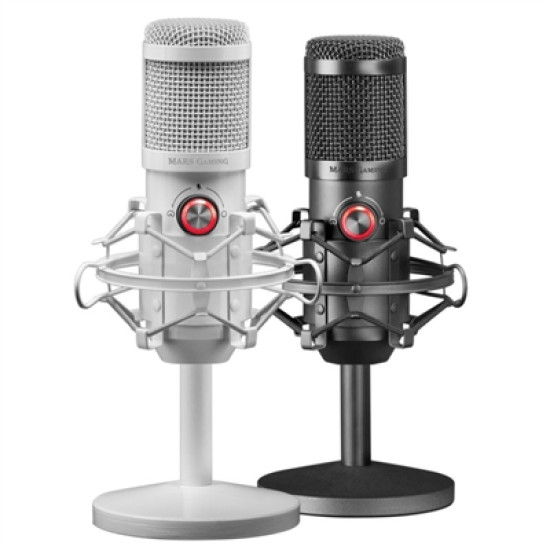 MICROFONO MARS GAMING PRO STUDIO WHITE Micrófonos MICROFONO MARS GAMING PRO STUDIO WHITE Micrófonos
