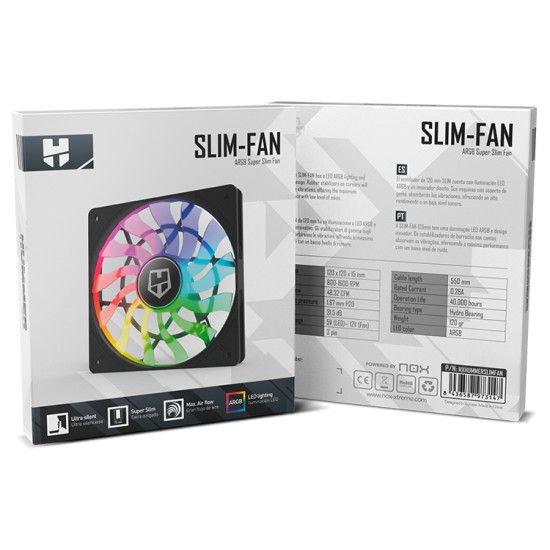 VENTILADOR CAJA NOX HUMMER SLIM 120MM Ventiladores caja VENTILADOR CAJA NOX HUMMER SLIM 120MM Ventiladores caja