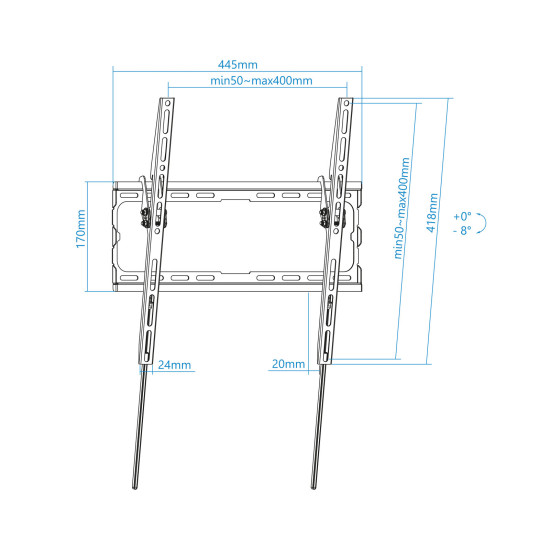 SOPORTE PARED TV TELEVISION MONITOR TOOQ Soportes monitores  tv