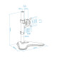 SOPORTE MONITOR MESA TOOQ DB1701TN - B PANTALLA Soportes monitores  tv