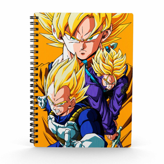 LIBRETA EFECTO 3D SAIYANS DRAGON BALL Libretas - posters y bolígrafos