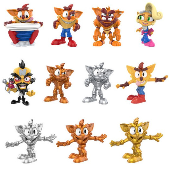 FIGURAS BIZAK CRASH BANDICOOT CAJA SORPRESA Figuras