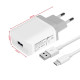 CARGADOR PARED LEOTEC CON CABLE TIPO Baterías y cargadores portátiles