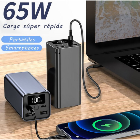 BATERIA EXTERNA PORTATIL POWERBANK LEOTEC 65W Powerbanks BATERIA EXTERNA PORTATIL POWERBANK LEOTEC 65W Powerbanks