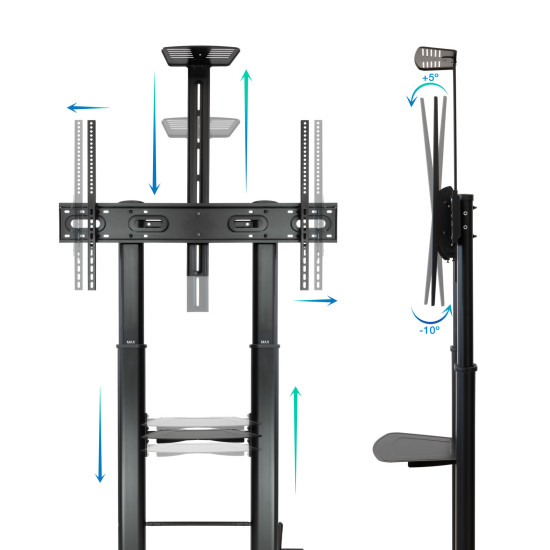 SOPORTE SUELO TV TOOQ FS20400HM - B 60 PULGADAS - 100 PULGADAS Soportes monitores  tv