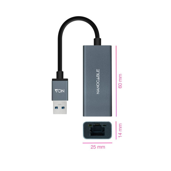 CABLE USB 3.0 A RJ45 NANOCABLE Cables de red CABLE USB 3.0 A RJ45 NANOCABLE Cables de red