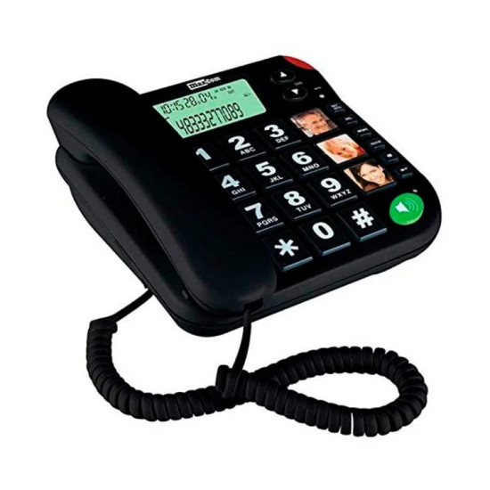 TELEFONO FIJO MAXCOM KXT480 BLACK Teléfonos fijos