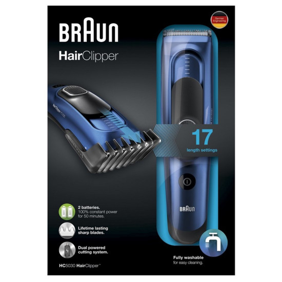CORTAPELOS BRAUN HC5030 NEGRO AZUL 17 Cortapelos CORTAPELOS BRAUN HC5030 NEGRO AZUL 17 Cortapelos