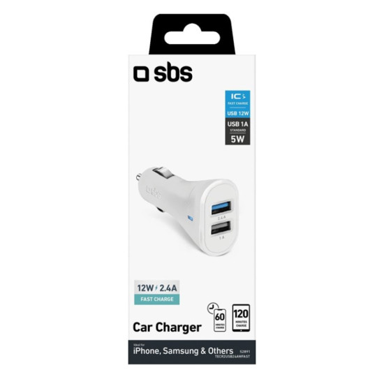 CARGADOR COCHE MINI SBS 2 X Baterías y cargadores portátiles CARGADOR COCHE MINI SBS 2 X Baterías y cargadores portátiles
