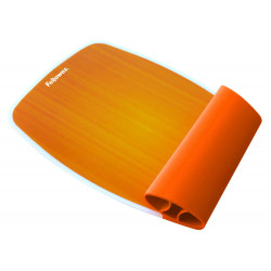 ALFOMBRILLA REPOSAMUÑECAS FLEXIBLE FELLOWES NARANJA BASE