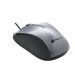 RATÓN OPTICO NGS WIRED CREW GRIS