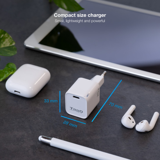 CARGADOR PARED TOOQ USB - C BLANCO 20W Baterías y cargadores portátiles CARGADOR PARED TOOQ USB - C BLANCO 20W Baterías y cargadores portátiles