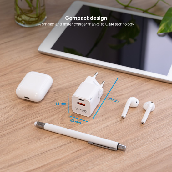 CARGADOR PARED TOOQ DOBLE USB - C + Baterías y cargadores portátiles CARGADOR PARED TOOQ DOBLE USB - C + Baterías y cargadores portátiles