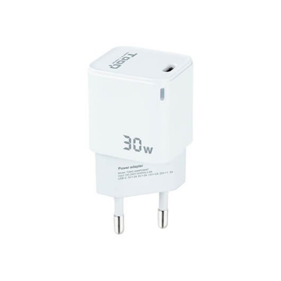 CARGADOR PARED TOOQ USB - C BLANCO 30W Baterías y cargadores portátiles