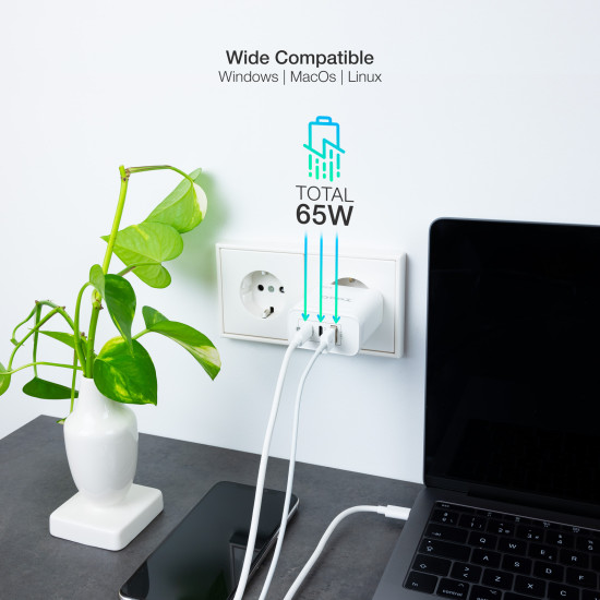 CARGADOR PARED TOOQ TRIPLE 2XUSB - C + Baterías y cargadores portátiles CARGADOR PARED TOOQ TRIPLE 2XUSB - C + Baterías y cargadores portátiles