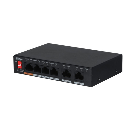 SWITCH DAHUA DH - PFS3006 - 4ET - 60 POE 6 PUERTOS Switch SWITCH DAHUA DH - PFS3006 - 4ET - 60 POE 6 PUERTOS Switch