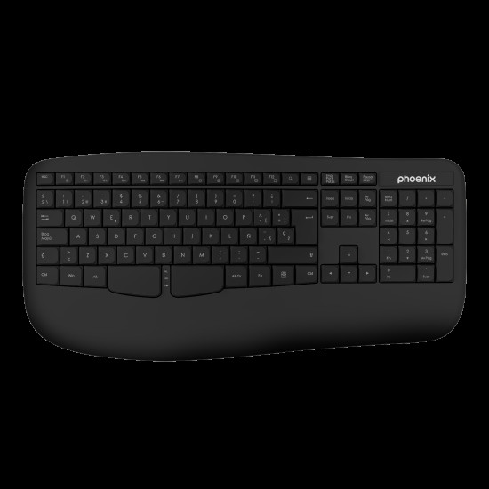 PHOENIX K201 TECLADO ERGONÓMICO INALÁMBRICO 2.4GHZ Teclados