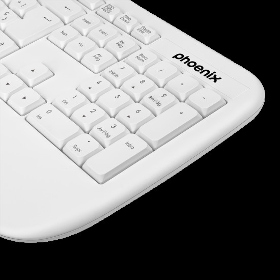 PHOENIX K201 TECLADO ERGONÓMICO INALÁMBRICO 2.4GHZ Teclados PHOENIX K201 TECLADO ERGONÓMICO INALÁMBRICO 2.4GHZ Teclados