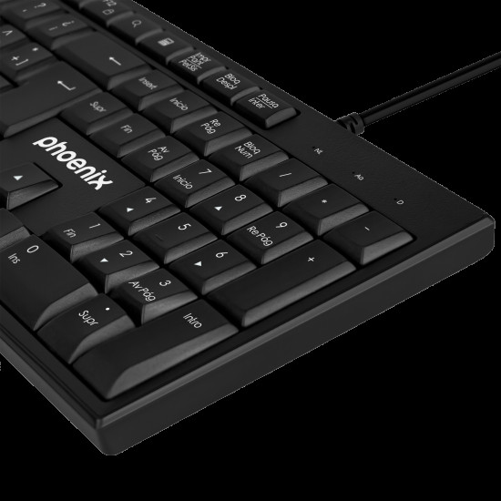 PHOENIX K100 TECLADO MULTIMEDIA USB NEGRO Teclados PHOENIX K100 TECLADO MULTIMEDIA USB NEGRO Teclados