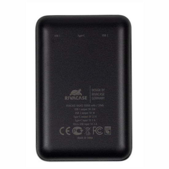 POWERBANK RIVACASE VA2412 10000MAH NEGRO Powerbanks POWERBANK RIVACASE VA2412 10000MAH NEGRO Powerbanks