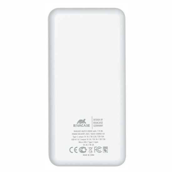 POWERBANK RIVACASE VA2572 20000MAH BLANCO Powerbanks POWERBANK RIVACASE VA2572 20000MAH BLANCO Powerbanks