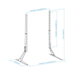 SOPORTE MESA TOOQ PANTALLAS 23 PULGADAS - 75 PULGADAS