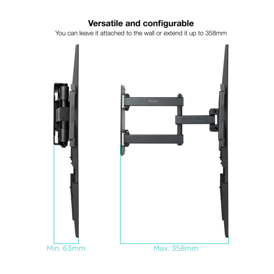 SOPORTE PARED TOOQ PANTALLAS 32 PULGADAS - 55 PULGADAS Soportes monitores tv SOPORTE PARED TOOQ PANTALLAS 32 PULGADAS - 55 PULGADAS Soportes monitores tv