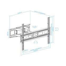 SOPORTE PARED PANTALLAS 37 - 80 PULGADAS PULGADAS GIRA INCLI