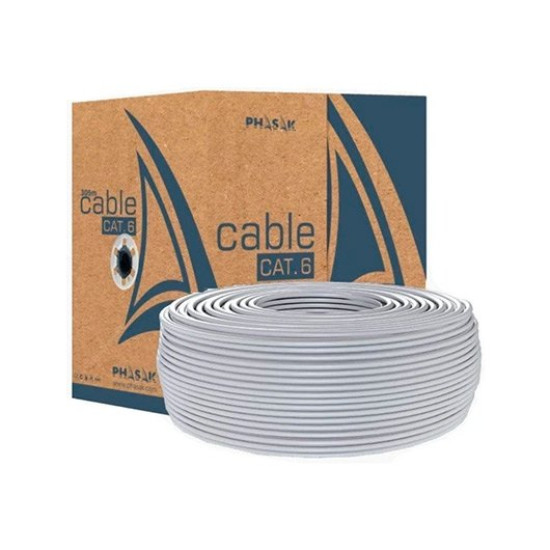 BOBINA CABLE GRIS PHASAK UTP AWG23 Cables de red