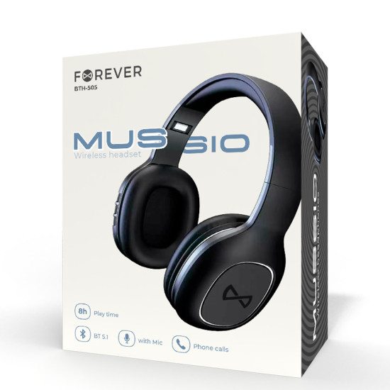 AURICULARES INALAMBRICOS FOREVER BTH - 505 COLOR NEGRO Auriculares AURICULARES INALAMBRICOS FOREVER BTH - 505 COLOR NEGRO Auriculares