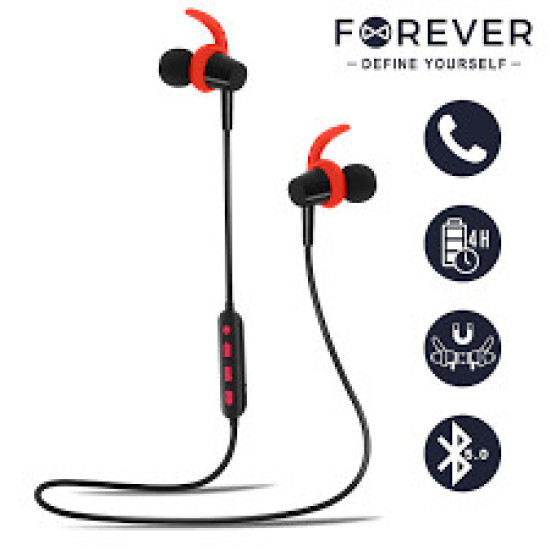 AURICULARES BLUETOOTH FOREVER 4SPORT BSH - 400 RED Auriculares