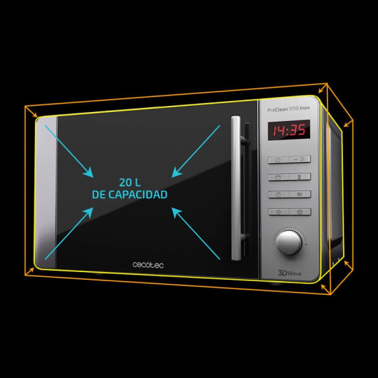 MICROONDAS CECOTEC CON GRILL PROCLEAN 5110 Microondas MICROONDAS CECOTEC CON GRILL PROCLEAN 5110 Microondas