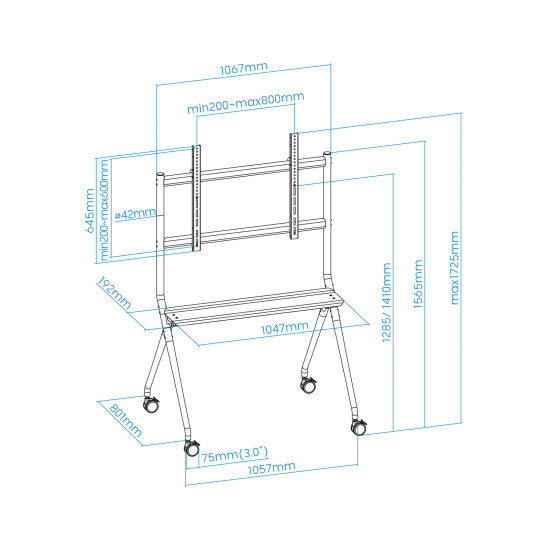 SOPORTE SUELO CON RUEDAS TOOQ FS20205M - B Soportes monitores tv SOPORTE SUELO CON RUEDAS TOOQ FS20205M - B Soportes monitores tv