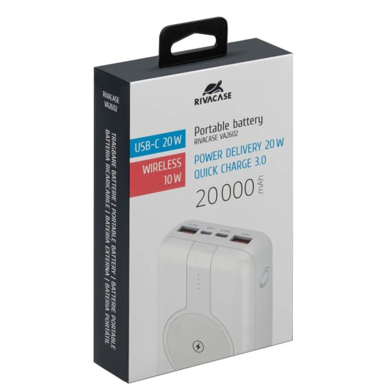 POWERBANK RIVACASE VA2602 20000MAH BLANCO Powerbanks POWERBANK RIVACASE VA2602 20000MAH BLANCO Powerbanks