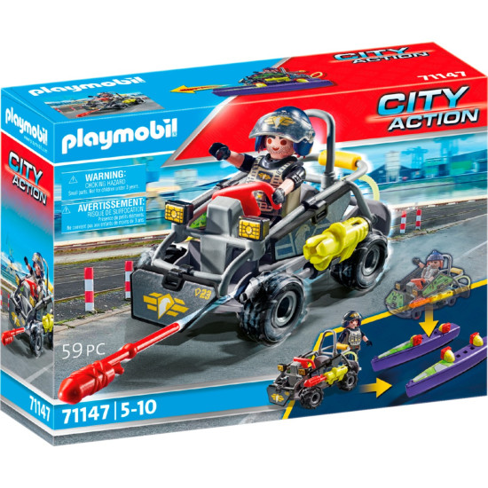 PLAYMOBIL FUERZAS ESPECIALES QUAD MULTITERRENO Playmobils PLAYMOBIL FUERZAS ESPECIALES QUAD MULTITERRENO Playmobils
