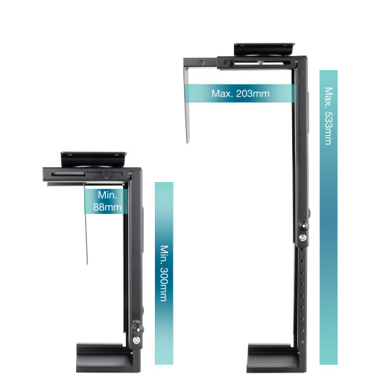 SOPORTE CPU TOOQ ESCRITORIO PARED NEGRO Accesorios cajas y barebones SOPORTE CPU TOOQ ESCRITORIO PARED NEGRO Accesorios cajas y barebones