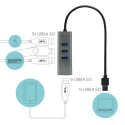 HUB I - TEC USB 3.0 CON 4