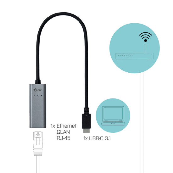 ADAPTADOR TARJETA RED I - TEC USB - C A Dockings y hubs
