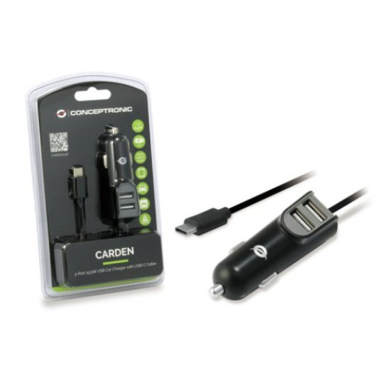 CARGADOR COCHE CONCEPTRONIC CARDEN05B CON CABLE Cargadores para móviles CARGADOR COCHE CONCEPTRONIC CARDEN05B CON CABLE Cargadores para móviles