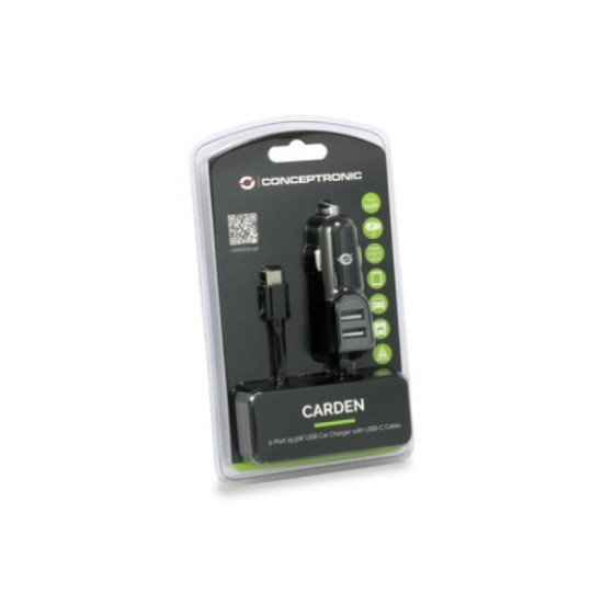 CARGADOR COCHE CONCEPTRONIC CARDEN05B CON CABLE Cargadores para móviles CARGADOR COCHE CONCEPTRONIC CARDEN05B CON CABLE Cargadores para móviles