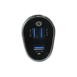 CARGADOR COCHE CONCEPTRONIC CARDEN06B 3 PUERTOS