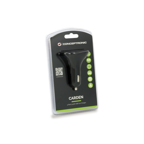 CARGADOR COCHE CONCEPTRONIC CARDEN06B 3 PUERTOS Cargadores para móviles CARGADOR COCHE CONCEPTRONIC CARDEN06B 3 PUERTOS Cargadores para móviles