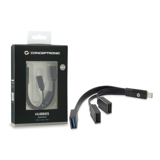 HUB USB TIPO C CONCEPTRONIC HUBBIES01B Dockings y hubs HUB USB TIPO C CONCEPTRONIC HUBBIES01B Dockings y hubs