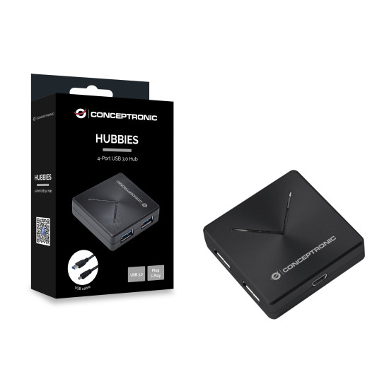 HUB USB 3.0 CONCEPTRONIC HUBBIES02B 4 Dockings y hubs HUB USB 3.0 CONCEPTRONIC HUBBIES02B 4 Dockings y hubs