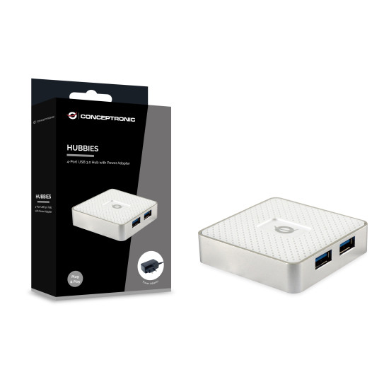 HUB USB 3.0 CONCEPTRONIC HUBBIES03W 4 Dockings y hubs HUB USB 3.0 CONCEPTRONIC HUBBIES03W 4 Dockings y hubs